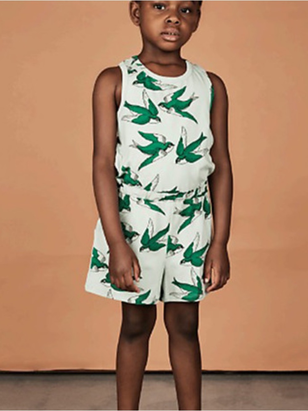Mini Rodini | Mint Green Swallow Print | Romper | 92/98cm